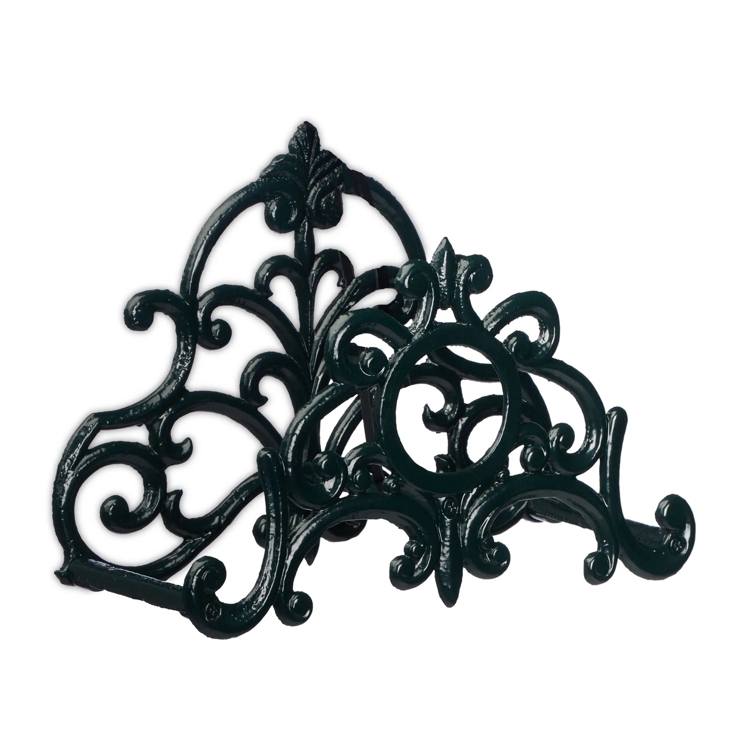 Relaxdays Schlauchhalter Gusseisen Dunkelgrün Wandmontierbar 24,5 cm x 31,5 cm x 15,5 cm 0,74 kg