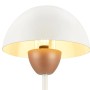 Brilo Tischleuchte in Weiß/Coffee mit E14 Fassung. Moderne Design-Tischlampe für Wohnraum und Büro.