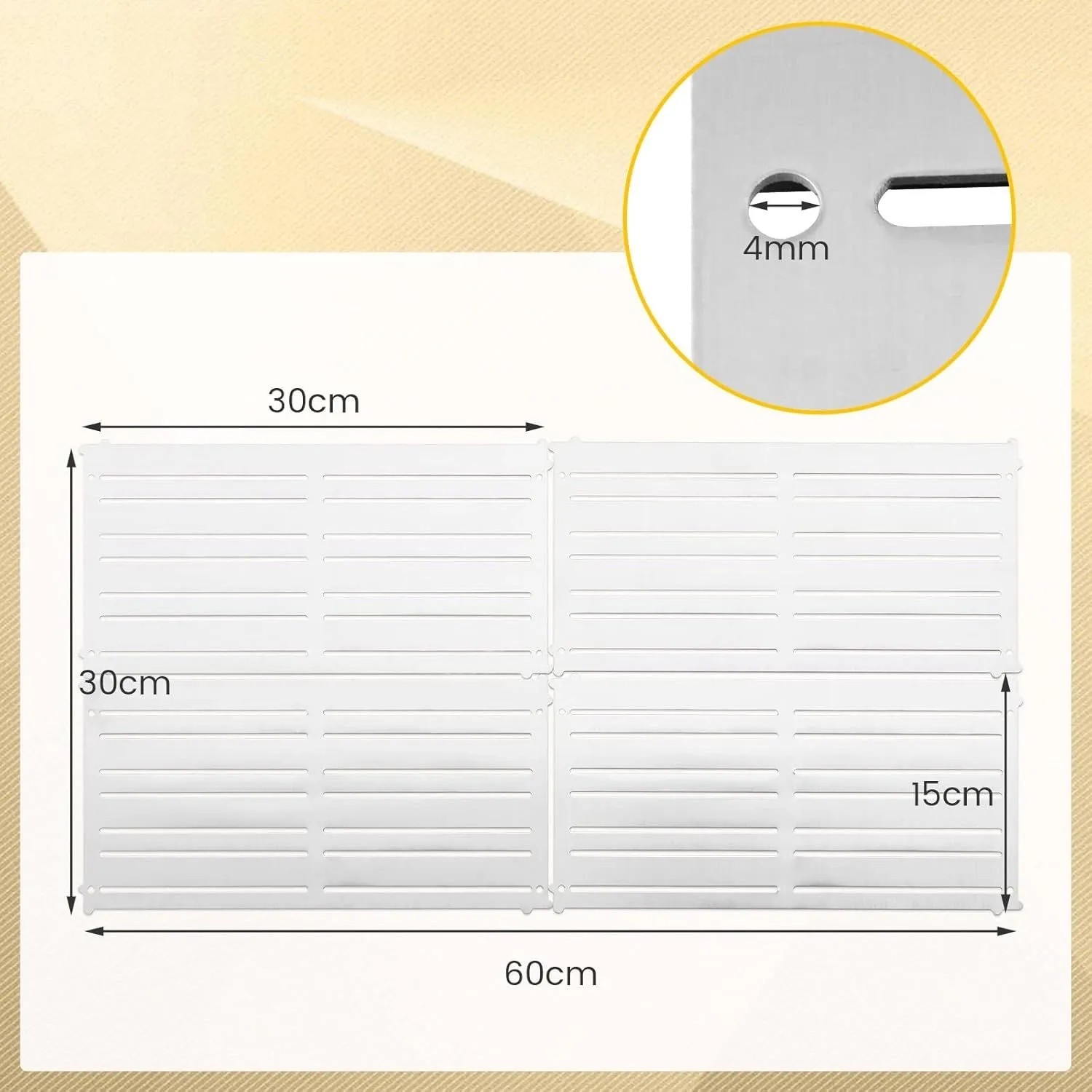 Costway Magnetische Werkzeughalter Wand 4 Platten 32 Magnetstreifen_6