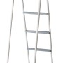 Weiße Poolleiter für Gre Stahlwand-Pool Atlantis, 134 cm hoch, mit 2x3 Stufen und Plattform.