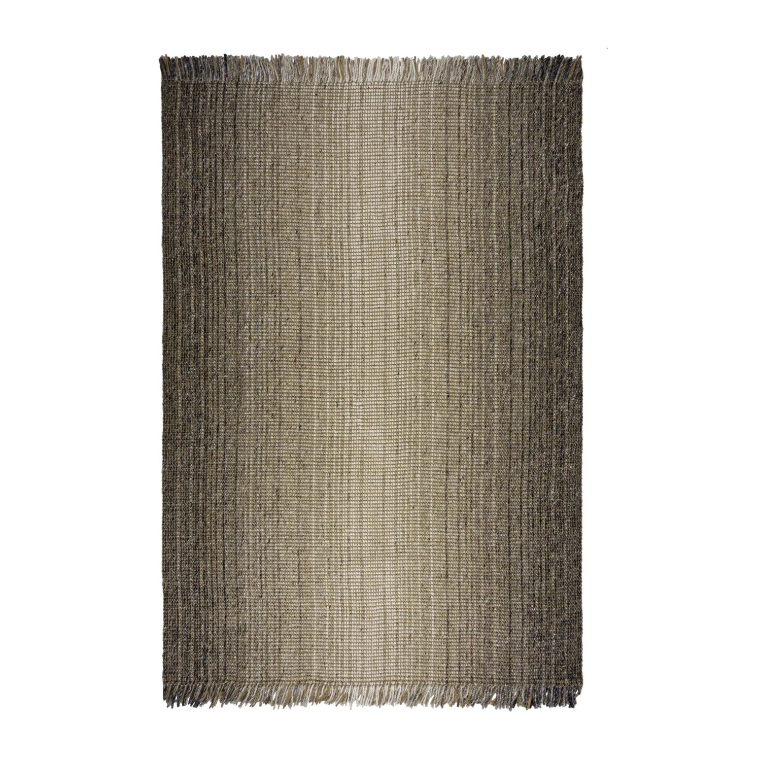 Flair Rugs Kurzflorteppich Jute Ombre 200 cm x 290 cm Grau