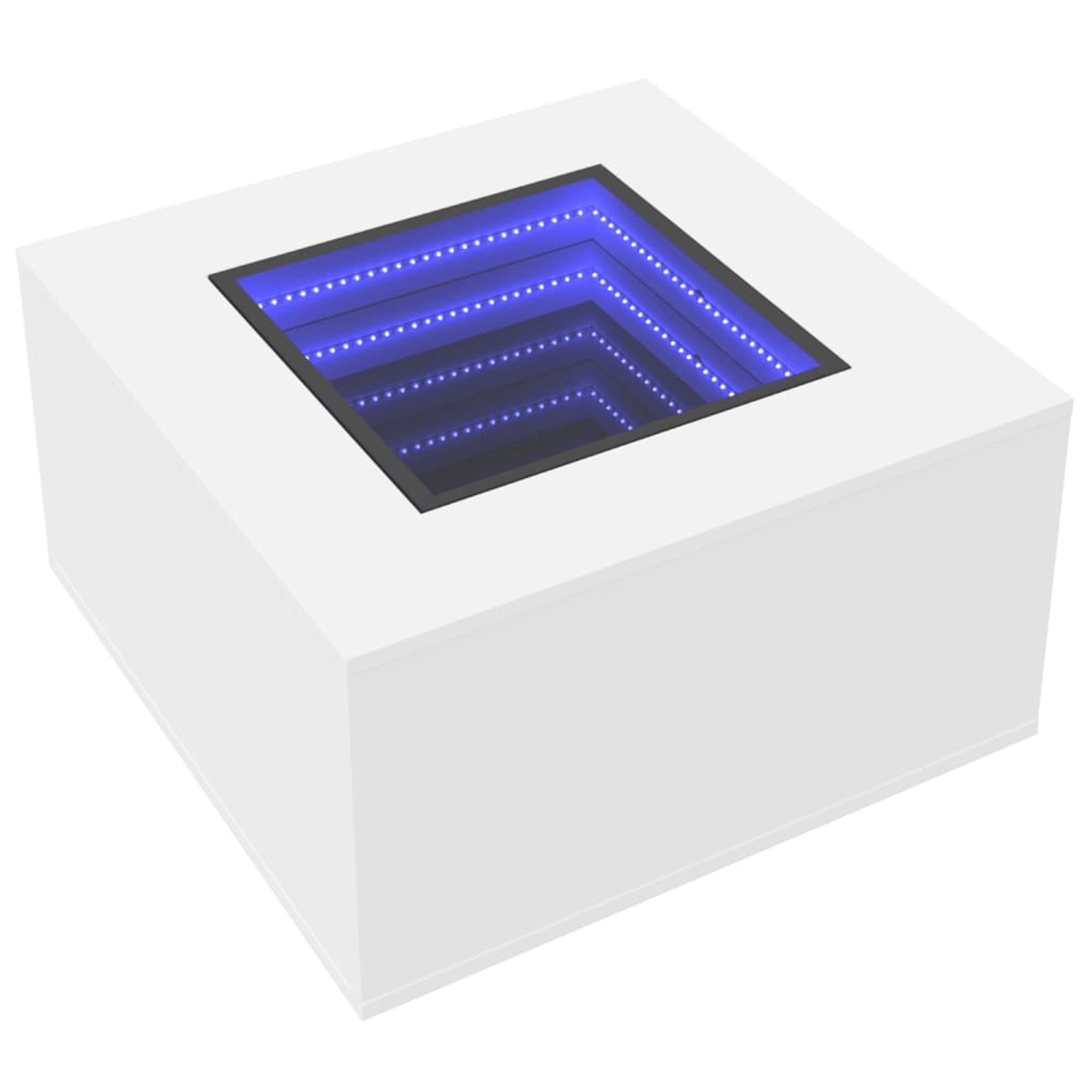 vidaXL LED-Couchtisch Weiß 60x60x40 cm Holzwerkstoff 847567 günstig online kaufen