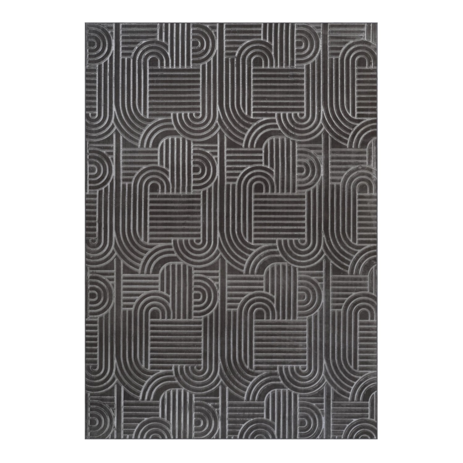 MeGusta Teppich Calma 125 Anthrazit 120x160 cm  Pflegeleicht  Modern