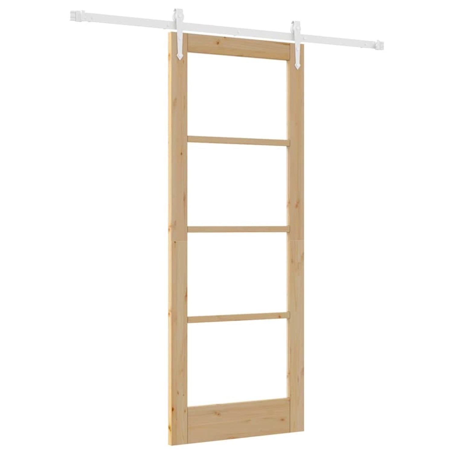 vidaXL Schiebetür Braun 78 x 202 cm Holz und Metall 3332355 günstig online kaufen