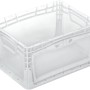 Transparente Eurobox mit seitlicher Klappe, 40x30x22 cm. Ideal zur Aufbewahrung.
