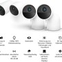 Philips Hue Secure Kamera, kabelgebunden, mit Standfuß, weiß. Ideal zur Videoüberwachung.
