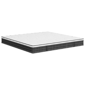 vidaXL Matratze 180x200 mit Bonnell-Federkern, mittelfest, weiß-dunkelgrau-schwarz.