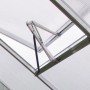 Automatischer Fensterheber von KGT für Frühbeete, montiert im Gewächshaus.