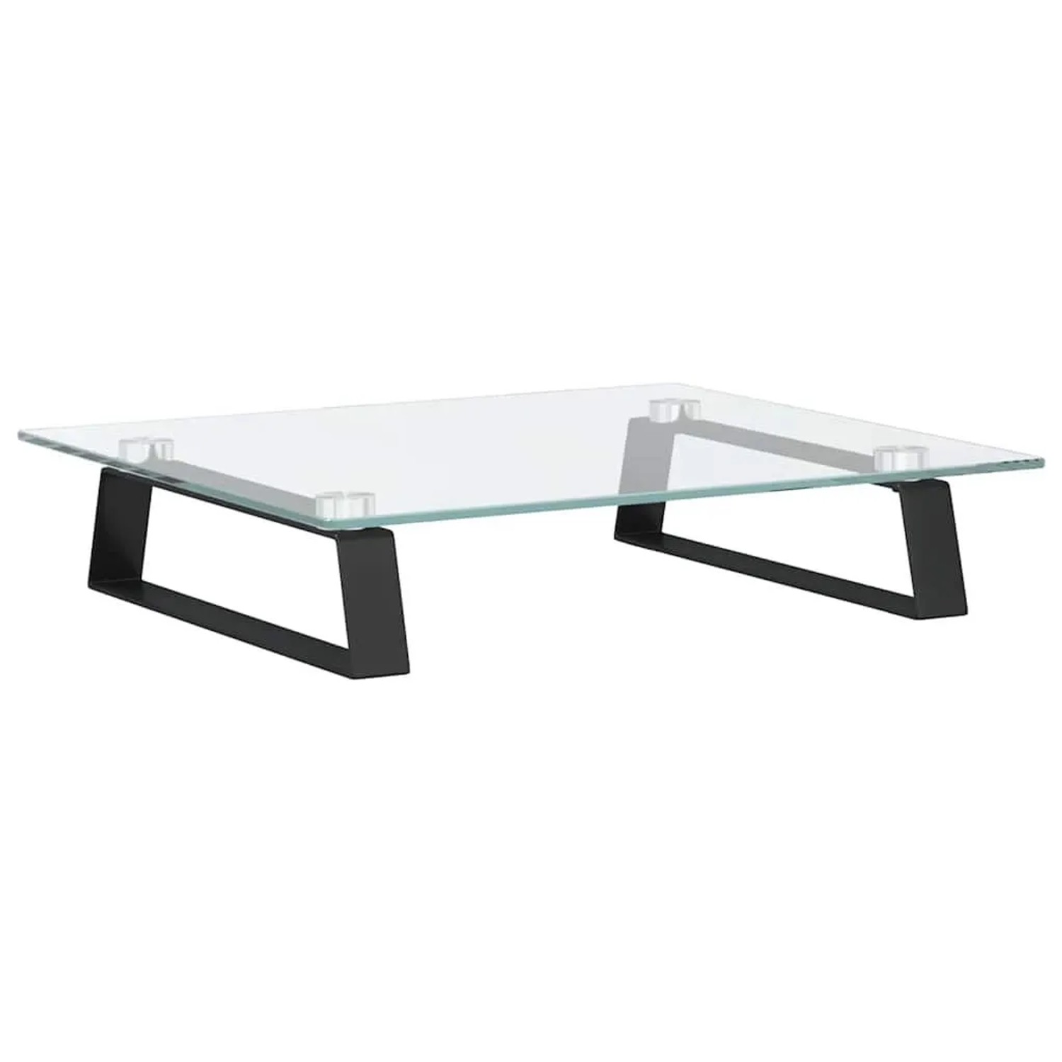 vidaXL Monitorständer Schwarz 40x35x8 cm Hartglas und Metall 374227