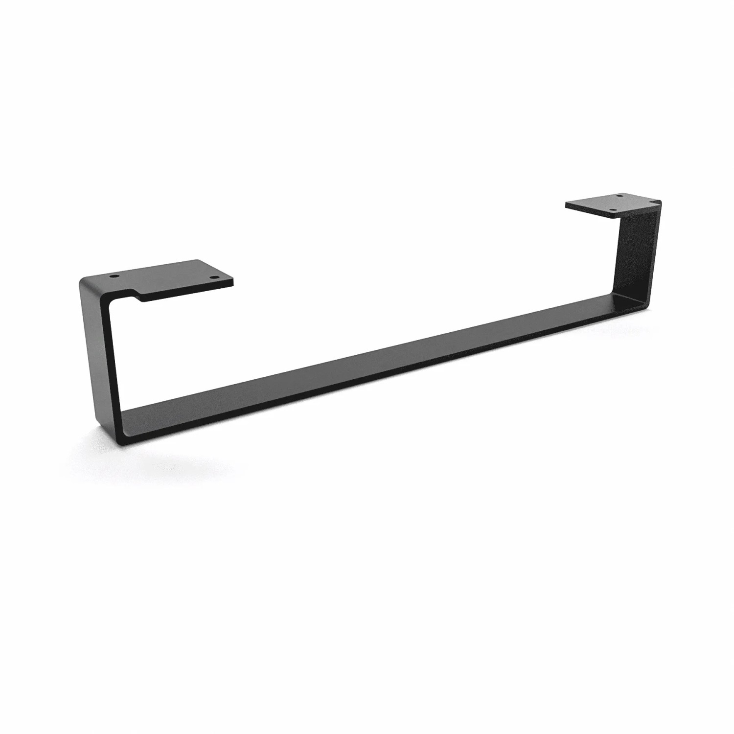 HEVVA Möbelbein LUXEMBURG 10 cm Hoch 50 cm Tief 1 Fuß Schwarz