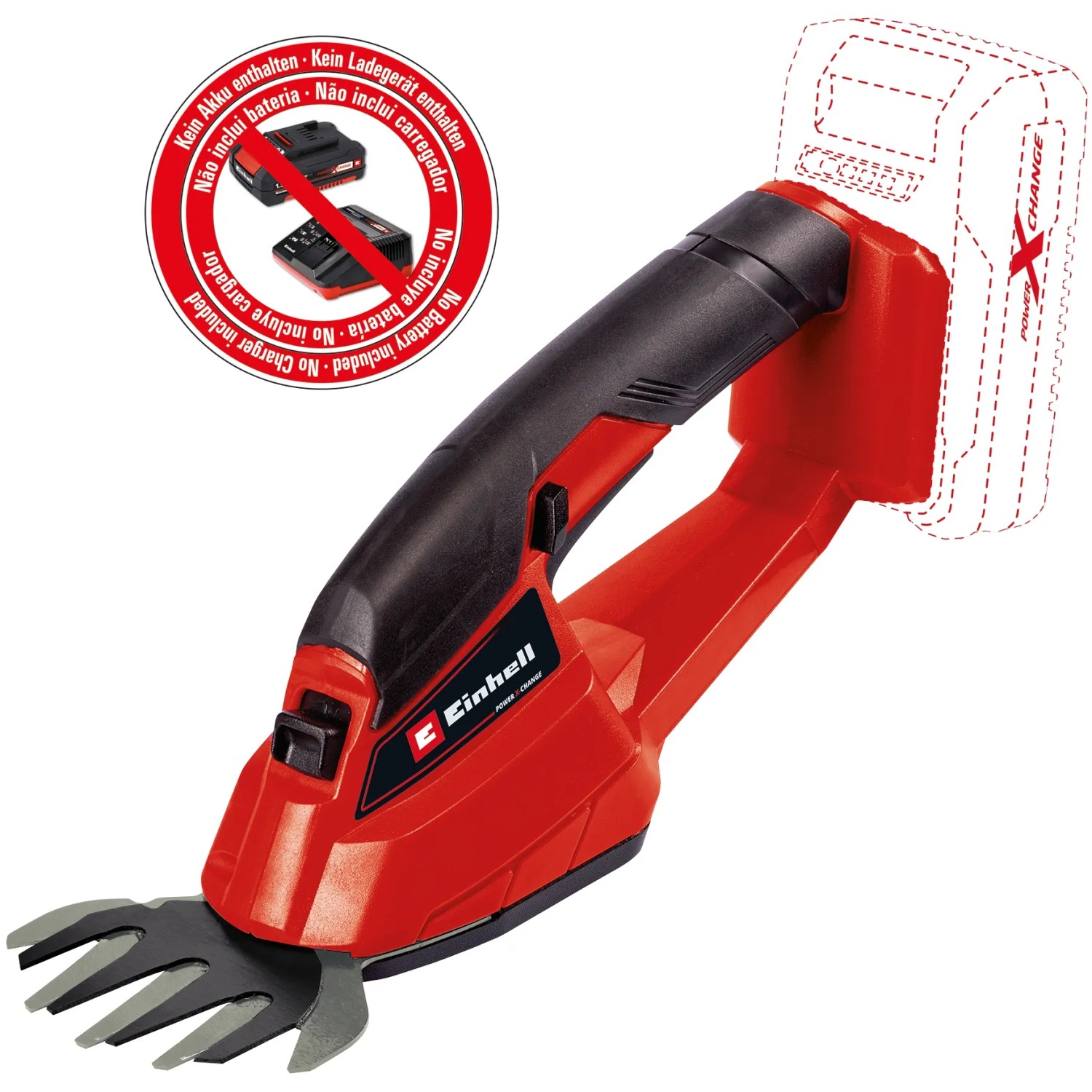 Einhell Akku-Grasschere GC-CG 18/1 Li-Solo (ohne Akku/Ladegerät) für präzise Rasenkanten.