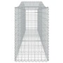 Set aus 7 vidaXL Gabionen mit Hochbogen, 400x50x80/100cm, aus verzinktem Eisen.