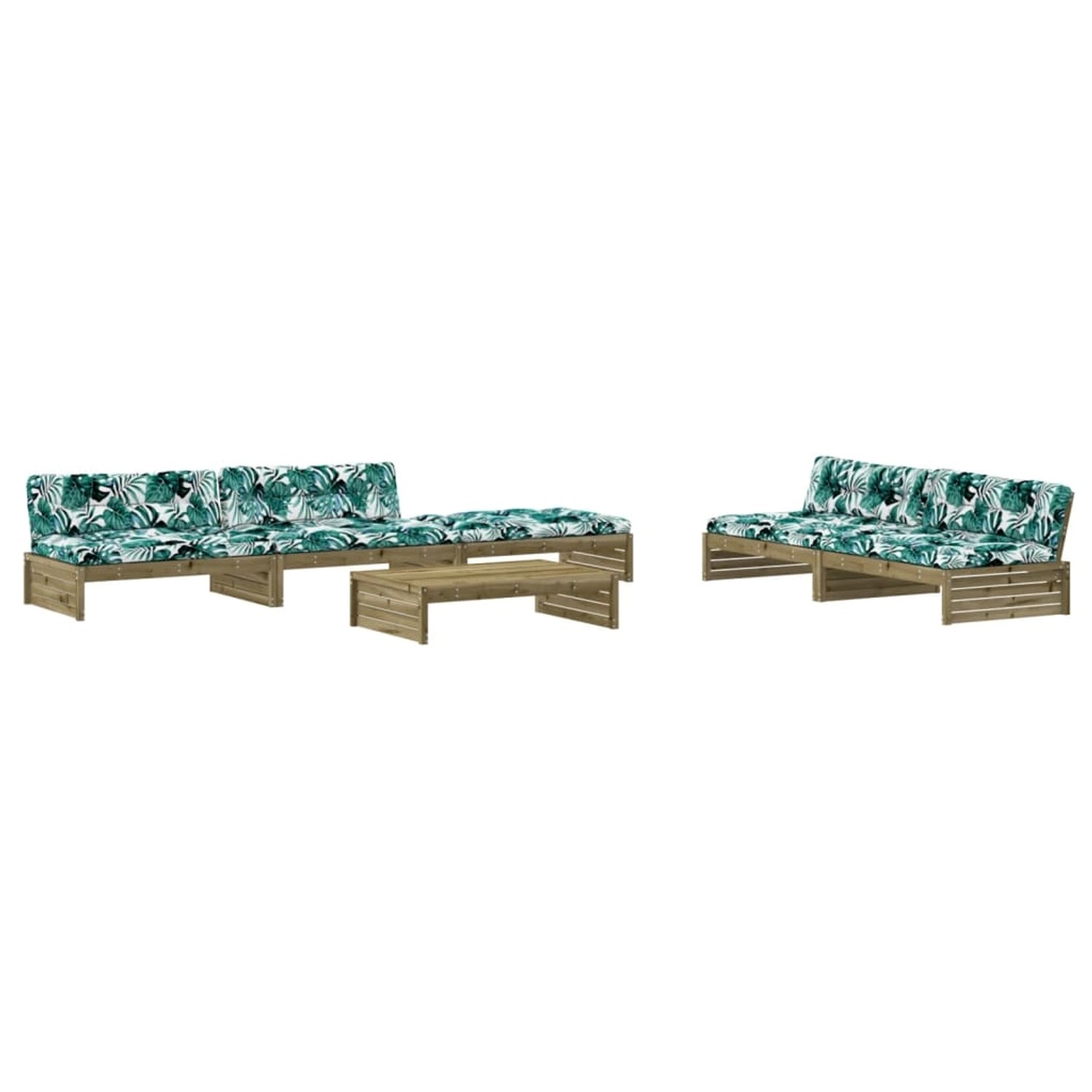 vidaXL 6-tlg Garten-Lounge-Set mit Kissen Imprägniertes Kiefernholz Modell günstig online kaufen