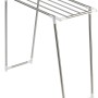 Wenko Wäscheständer Profi Single, silberner Edelstahl, ideal für Badewanne, 79x87x39cm.