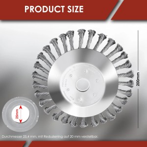 CCLIFE Unkrautbürste 2er Set, 200mm Wildkrautbürste für Motorsense mit Zubehör.