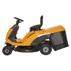 Stiga Rasentraktor Combi 372, gelb, mit 170l Fangkorb. Aufsitzmäher für Gärten bis 2500 m².