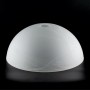 Orion Lightstyle Lampenschirm aus Glas, 36 cm, in Alabaster-Optik. Halbkugelförmig, weiß-marmoriert, mit Öffnung.
