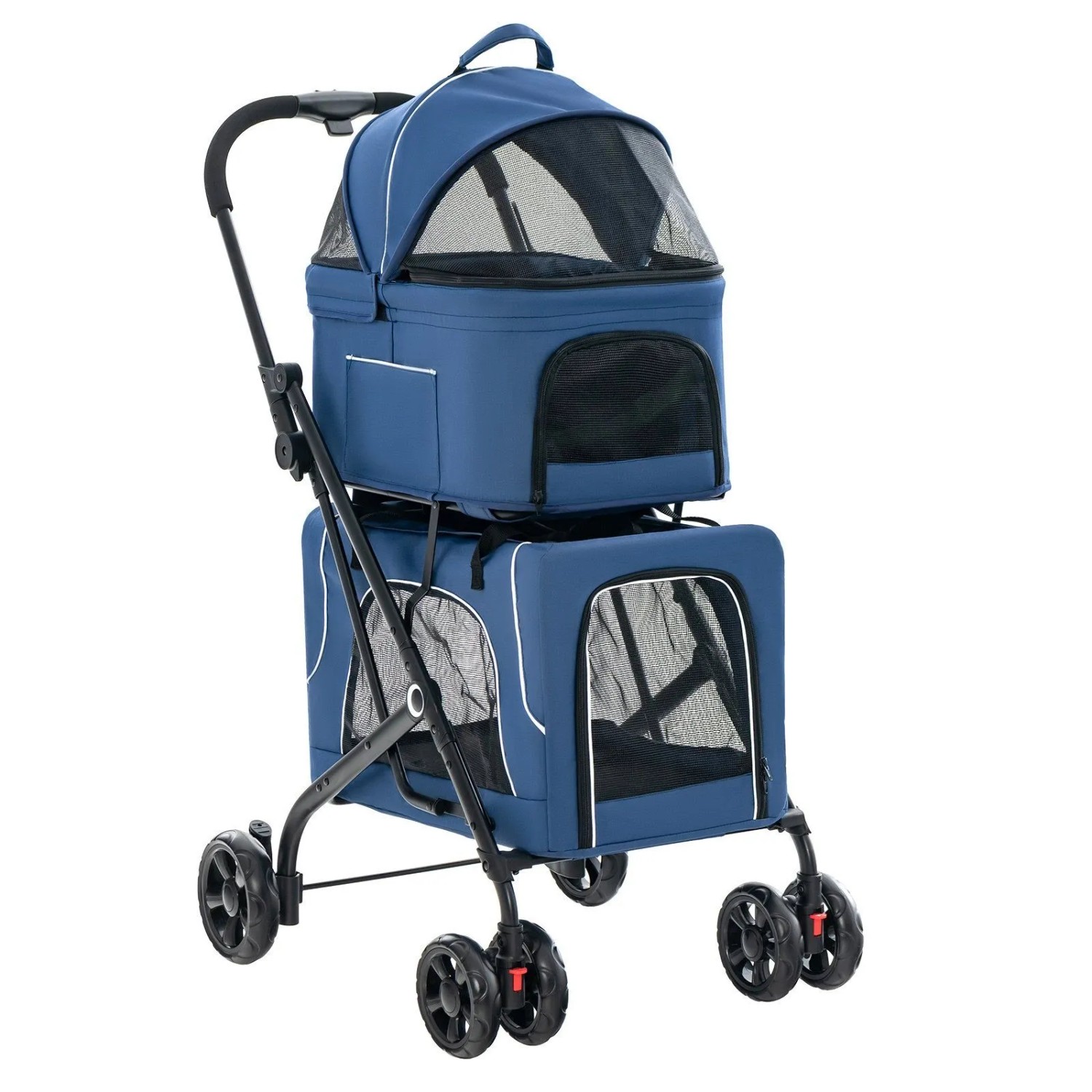 Costway 3 In 1 Hundewagen Buggy Bis 16 kg Blau