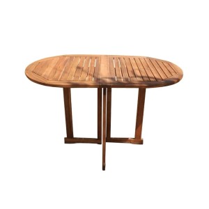 Klappbarer Gartentisch SAM PEDRO aus Akazie, 120x70 cm, ideal für kleine Balkone und Terrassen.