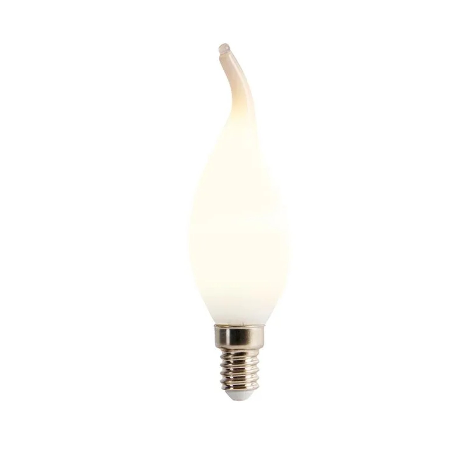 LUEDD E14 Dimmbare LED Glühlampe Spitze Kerze Opal 3W 250,m 2350K