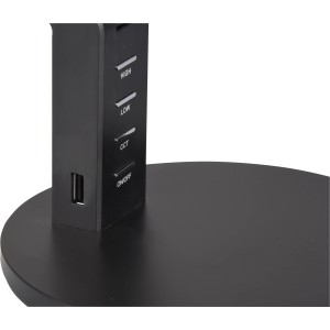 Schwarze Trio LED-Tischleuchte Ava mit Touch-Dimmer und USB-Anschluss.