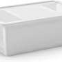 Weisse PROREGAL Aufbewahrungsbox STORAGE mit Deckel, 26 Liter, Mehrzweck.