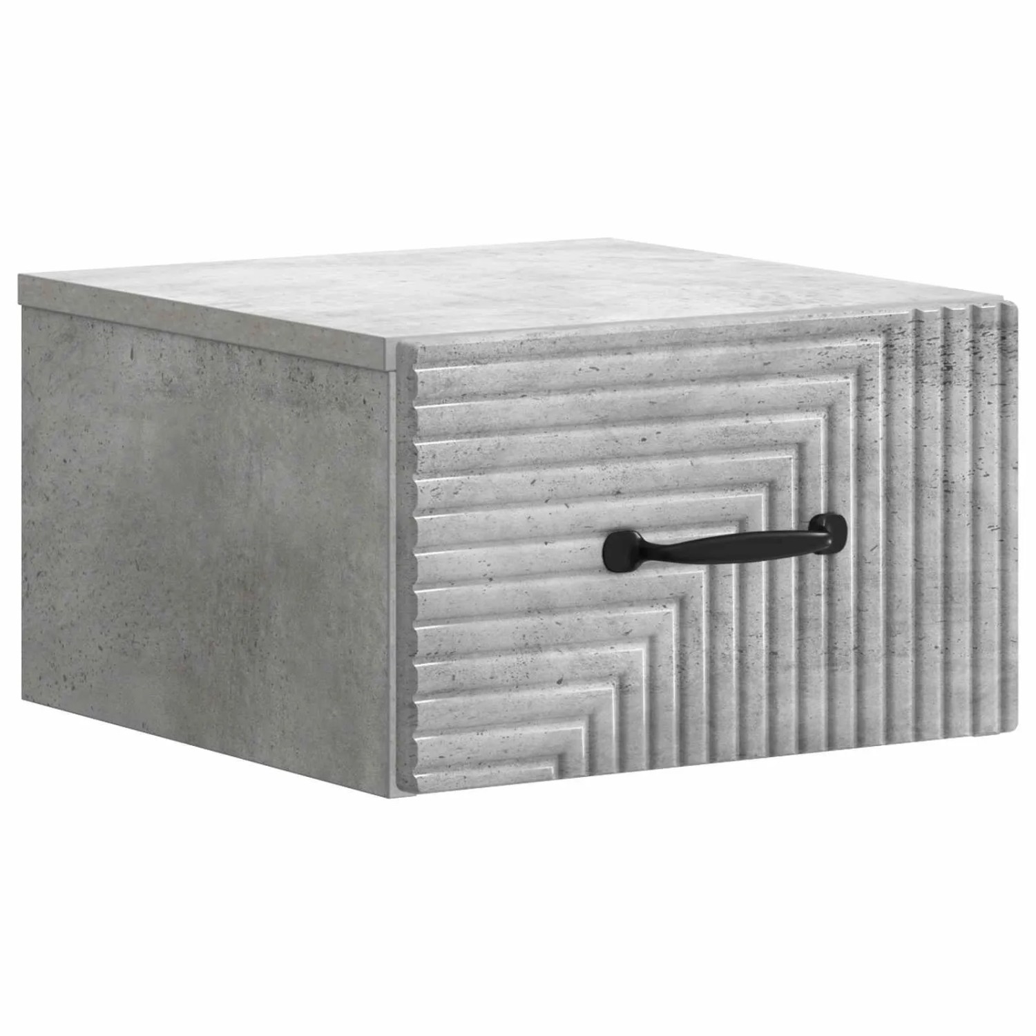 vidaXL Wandmontierter Nachttisch Betongrau 34,5 x 33 x 20 cm 898601