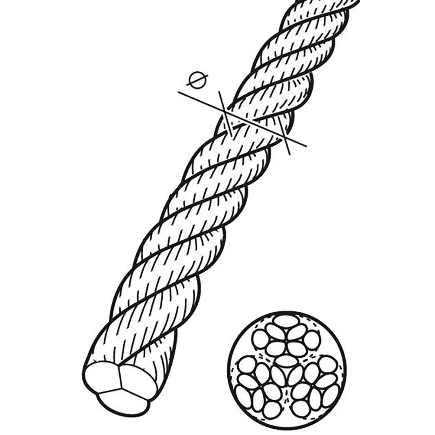 Conacord Seil Sisal Gedreht Ø 10 mm Natur Meterware