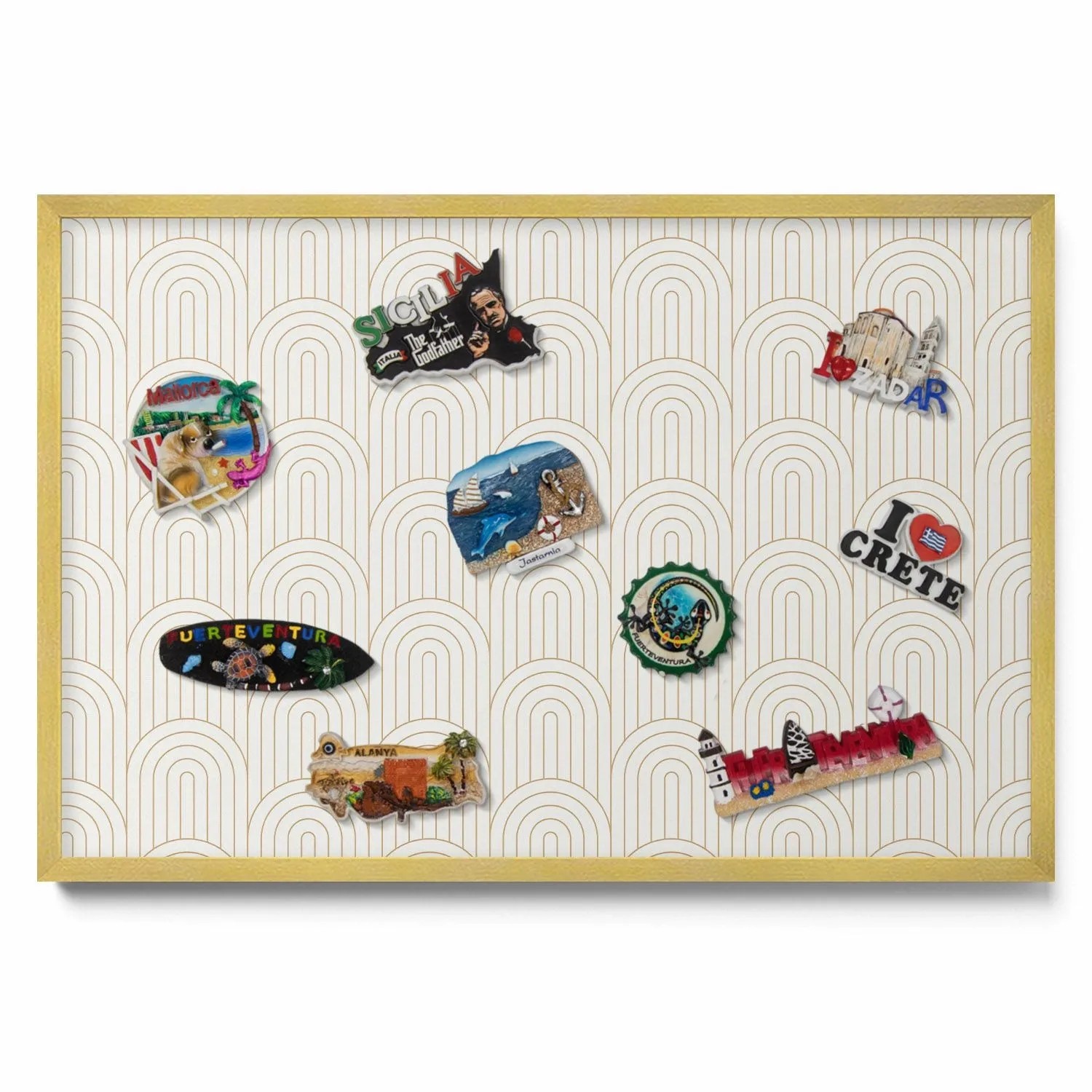 Tulup Magnettafel Magnetboard für Reisemagnete Lineare Regelmäßige Bögen 60 günstig online kaufen