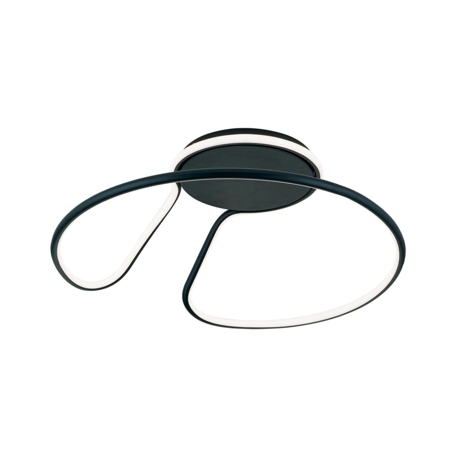 Orion Leuchten LED Deckenleuchte Claire Ø 50cm Schwarz 3000K 3800lm
