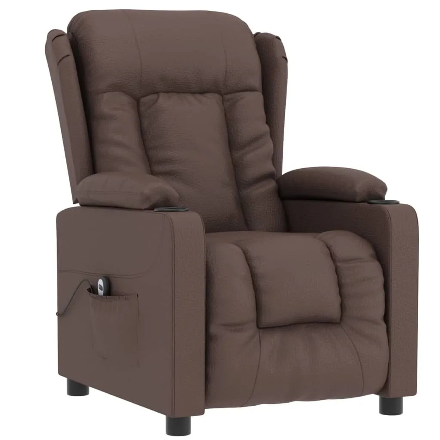 vidaXL Elektrischer Relaxsessel Braun Kunstleder 3098802