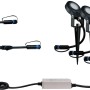 Paulmann LED-Gartenstrahler Sting Plug & Shine Set, 3 Spots, insektenfreundlich, mit Trafo und Kabel.