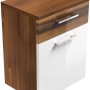Posseik Bad-Hängeschrank Rima, Walnuss/Weiß, mit Schublade und Softclose, 40 cm breit.