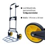 TRUTZHOLM Sackkarre XL, klappbar mit Teleskopgriff und gelben Rädern.