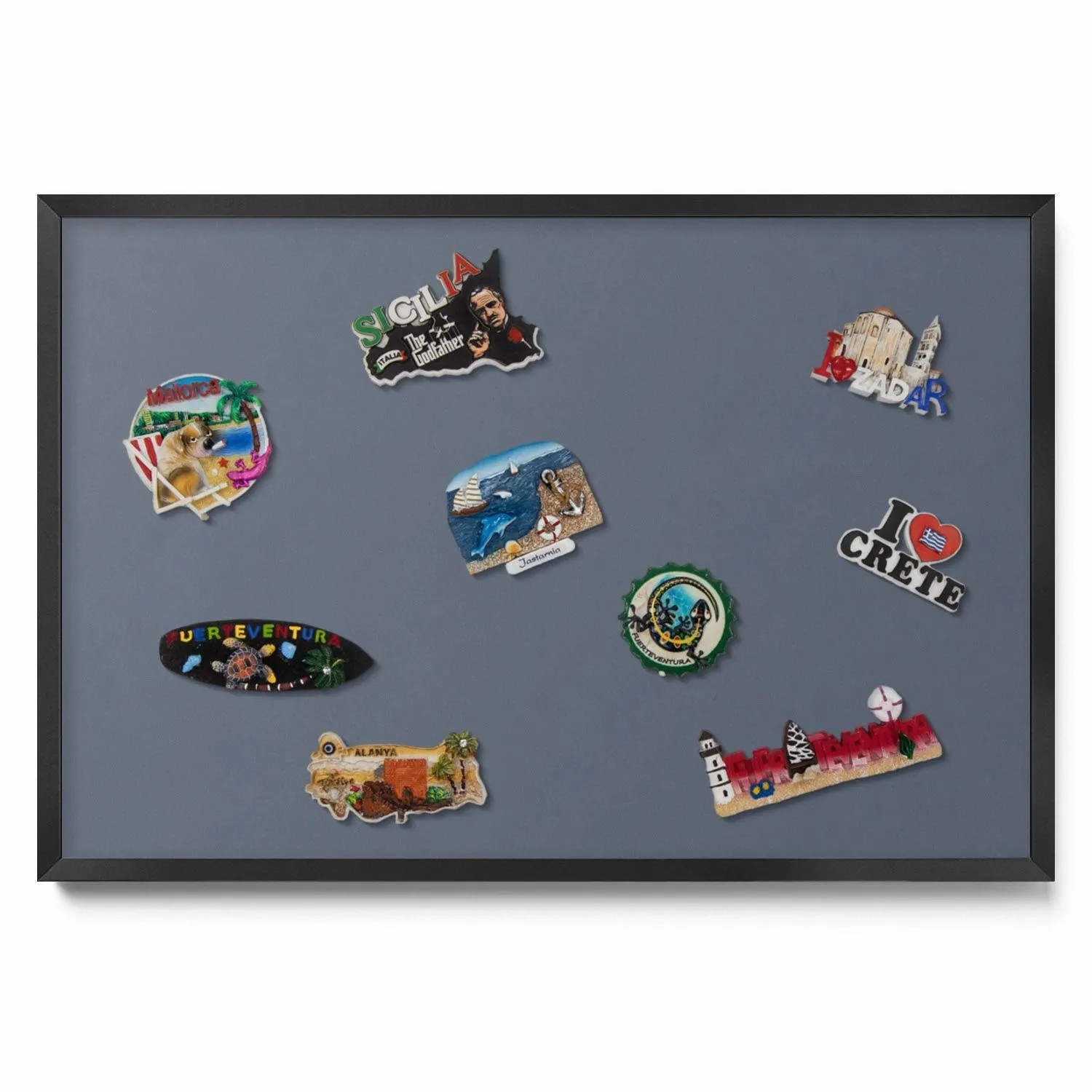 Tulup Magnettafel Dekoratives Magnetboard aus Metall Kühle Graue Farbe 60x4 günstig online kaufen