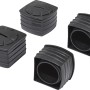 4 schwarze Fußkappen aus Kunststoff für Bonlee Gartentisch.