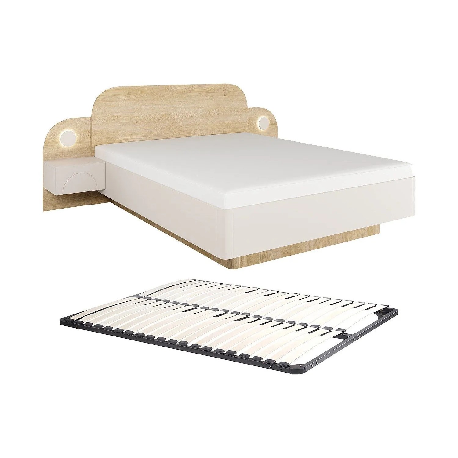 Vente-unique Bettrahmen Dartagno Beige 243.6 cm