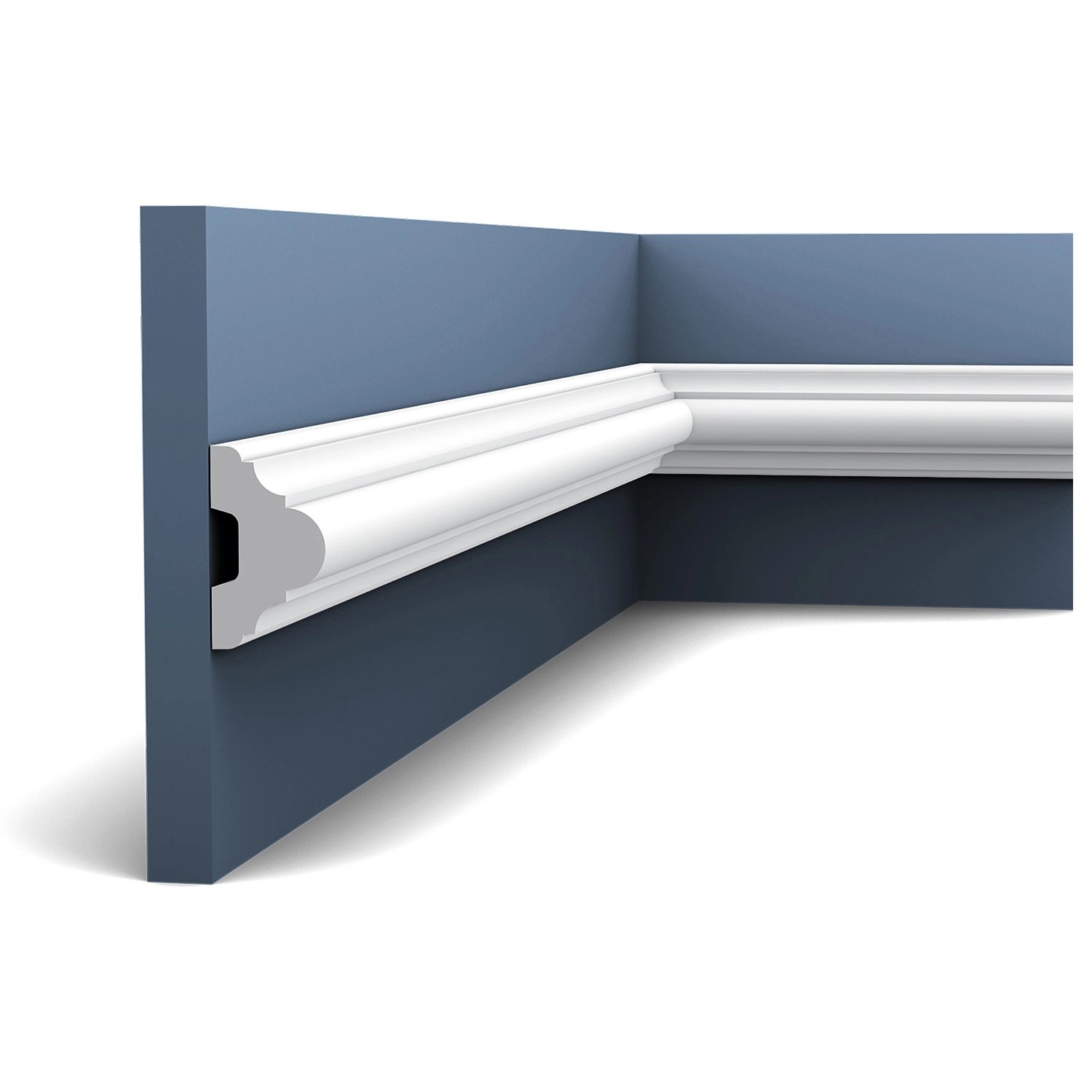 ORAC DECOR P4020 LUXXUS Friesleiste Wandleiste Stuck Zierprofil Stoßfest 2 m 200 cm x 5 cm x 2,9 cm Weiß