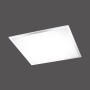 Quadratische LED-Deckenleuchte Flag von Paul Neuhaus, 45x45 cm, Chromrahmen.