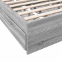 vidaXL Bettgestell mit Schubladen, Grau Sonoma, Holzwerkstoff, Detailansicht