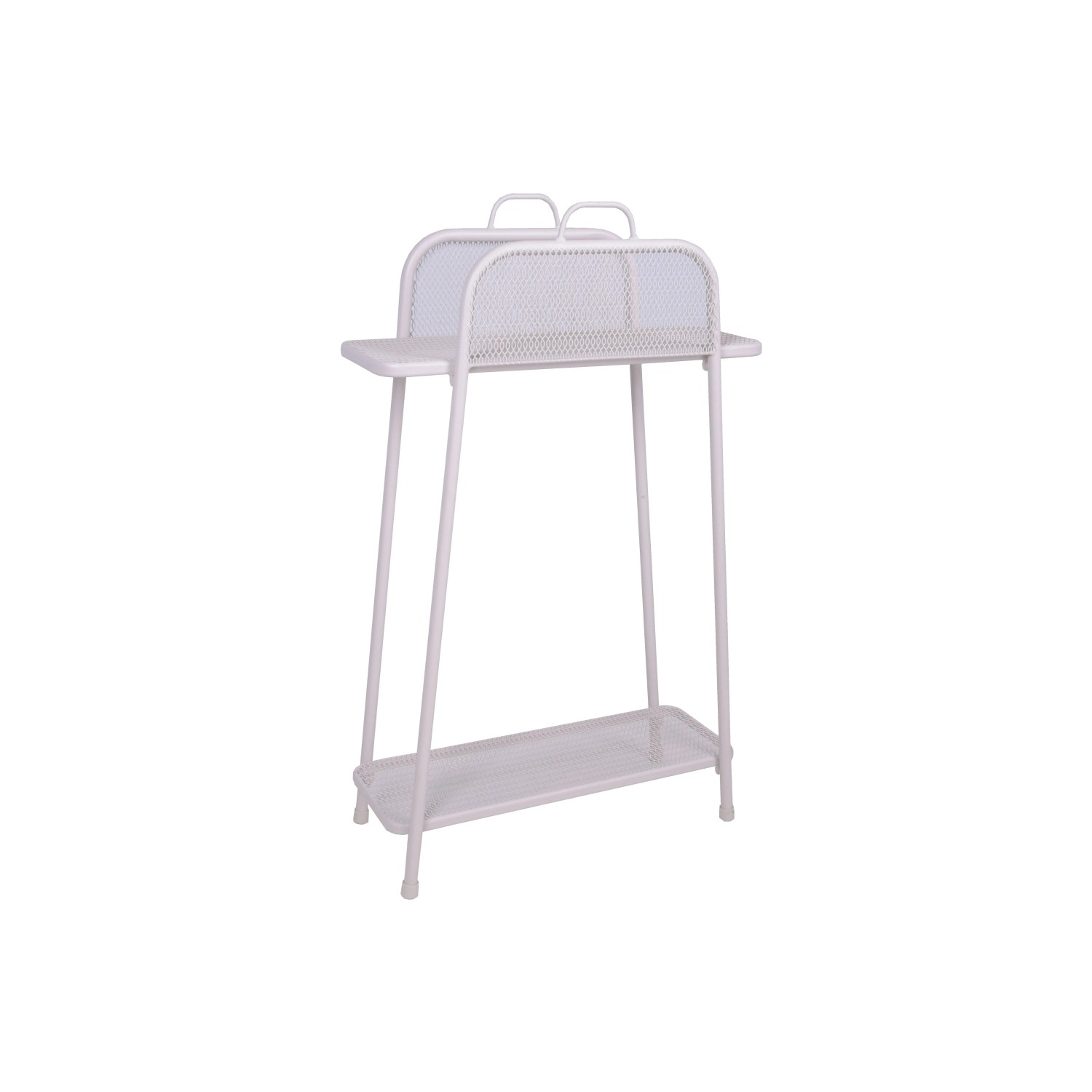 DELUKE Balkonregal SZELDA Stahl Beige 105,5x27x65,5cm Blumenregal Terrasse Pflanzenständer Pflanzenhalter