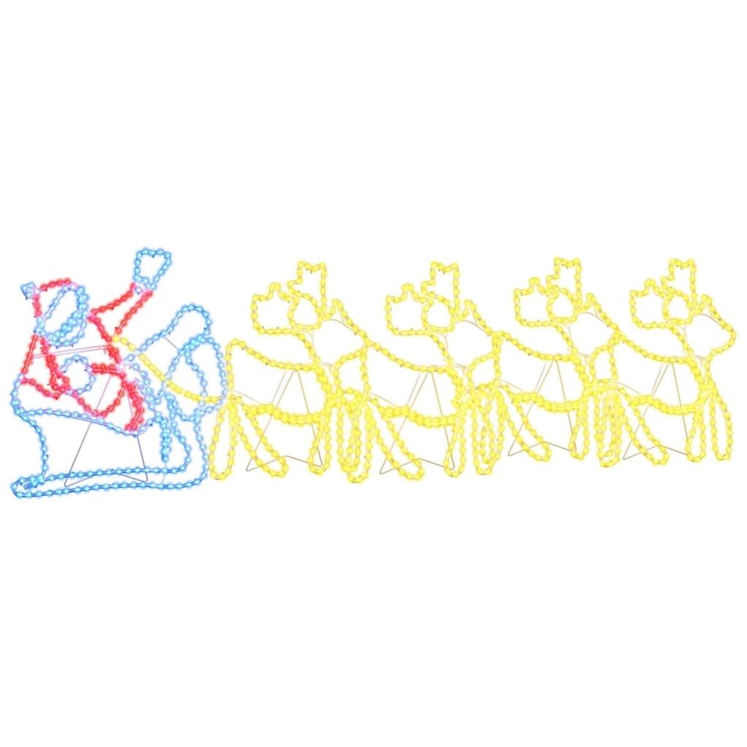 vidaXL LED Weihnachtsdekoration Mehrfarbig 69 x 79 cm PVC 42019616