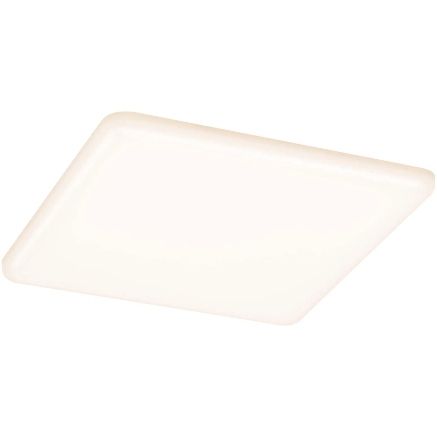 Eckiges, dimmbares Paulmann LED-Einbaupanel Veluna, 185x185mm, 17W, warmweiß.