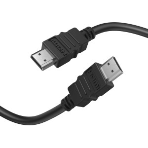 Schwarzes Hama High Speed HDMI Kabel, Stecker auf Stecker, 3m Länge für Audio- und Videoübertragung.