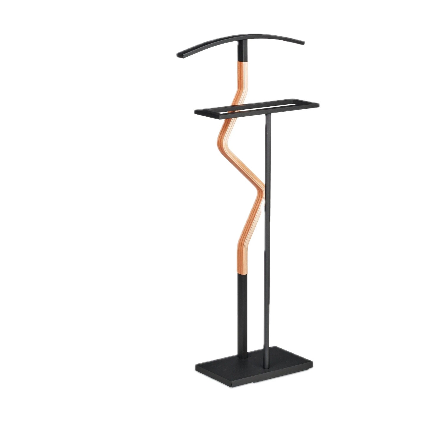 Relaxdays Herrendiener Stahl Schwarz Standfest 107 cm x 47,5 cm x 20 cm 3,9 kg