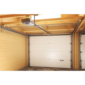 Lasita Garage Hawaii Set mit Sektionaltor in Carbongrau, Innenansicht.