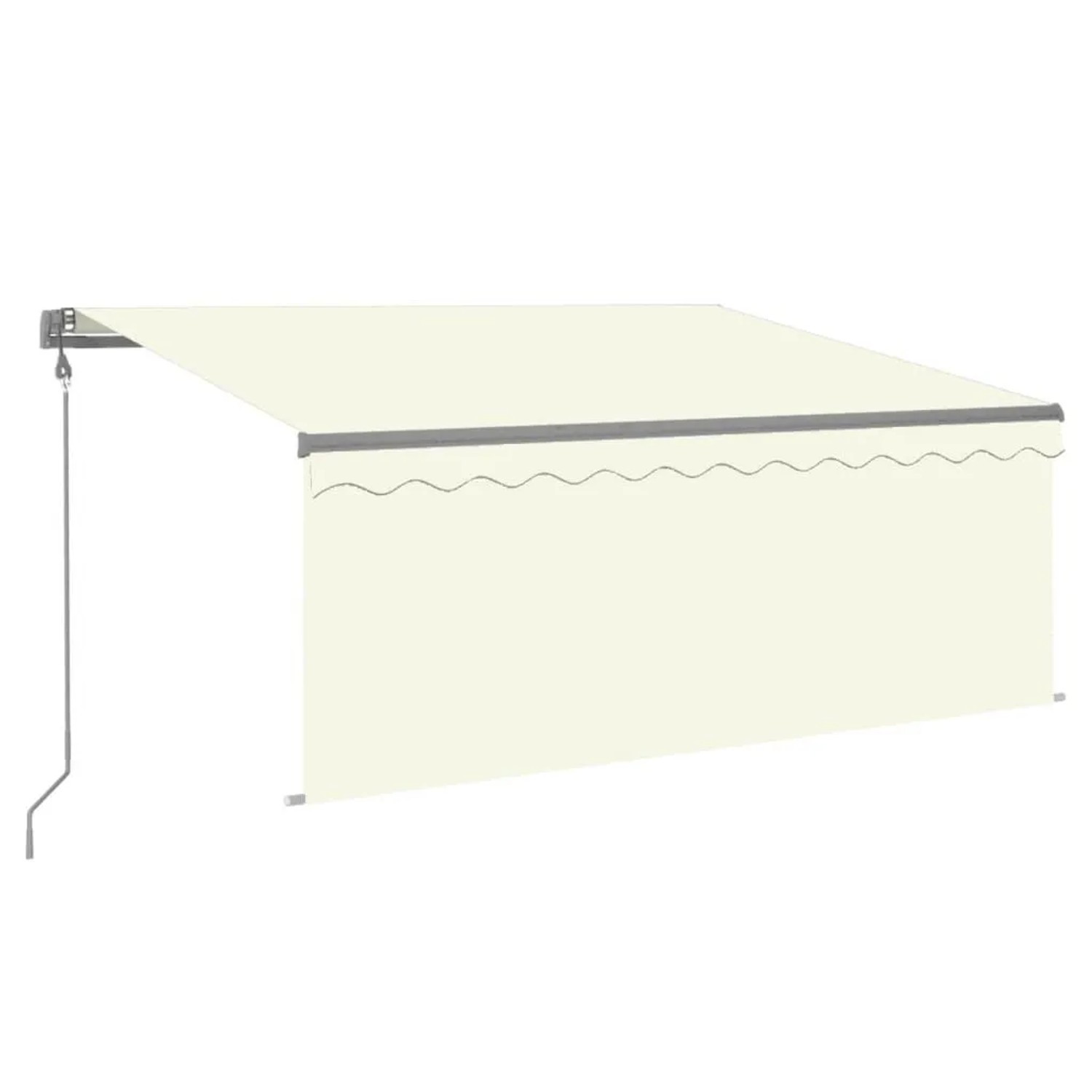 vidaXL Markise Automatisch mit Rollo LED Windsensor 3,5x2,5m Creme 3069412