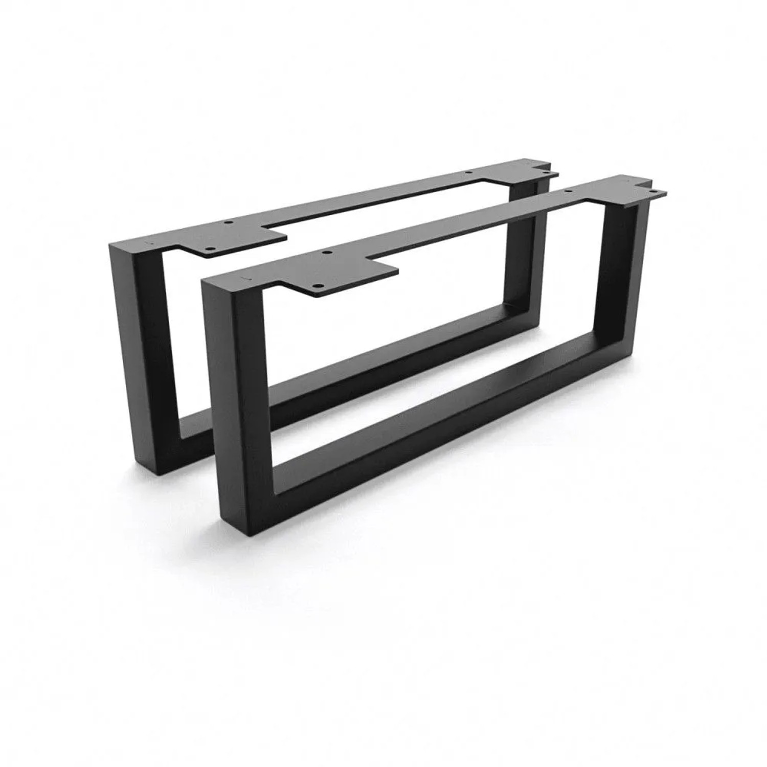 HEVVA Möbelfüße GRAZ 15 cm Hoch 40 cm Tief 2er Set Schwarz