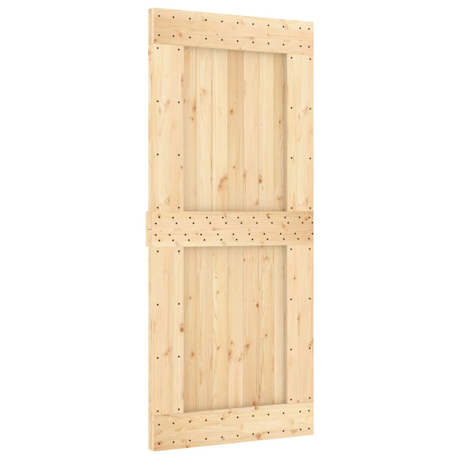 vidaXL Schiebetür NARVIK Natur und Schwarz 90 x 210 cm 213,5 cm 3445332