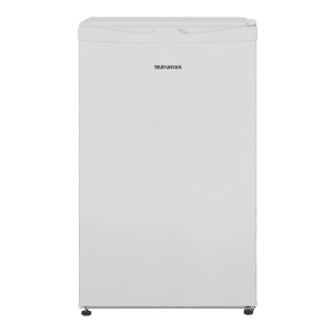 Freistehender, weißer Telefunken Kühlschrank mit Gefrierfach und 89L Nutzinhalt.